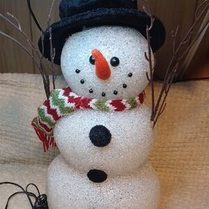 Vintage Acrylic Large Lighted Snowman